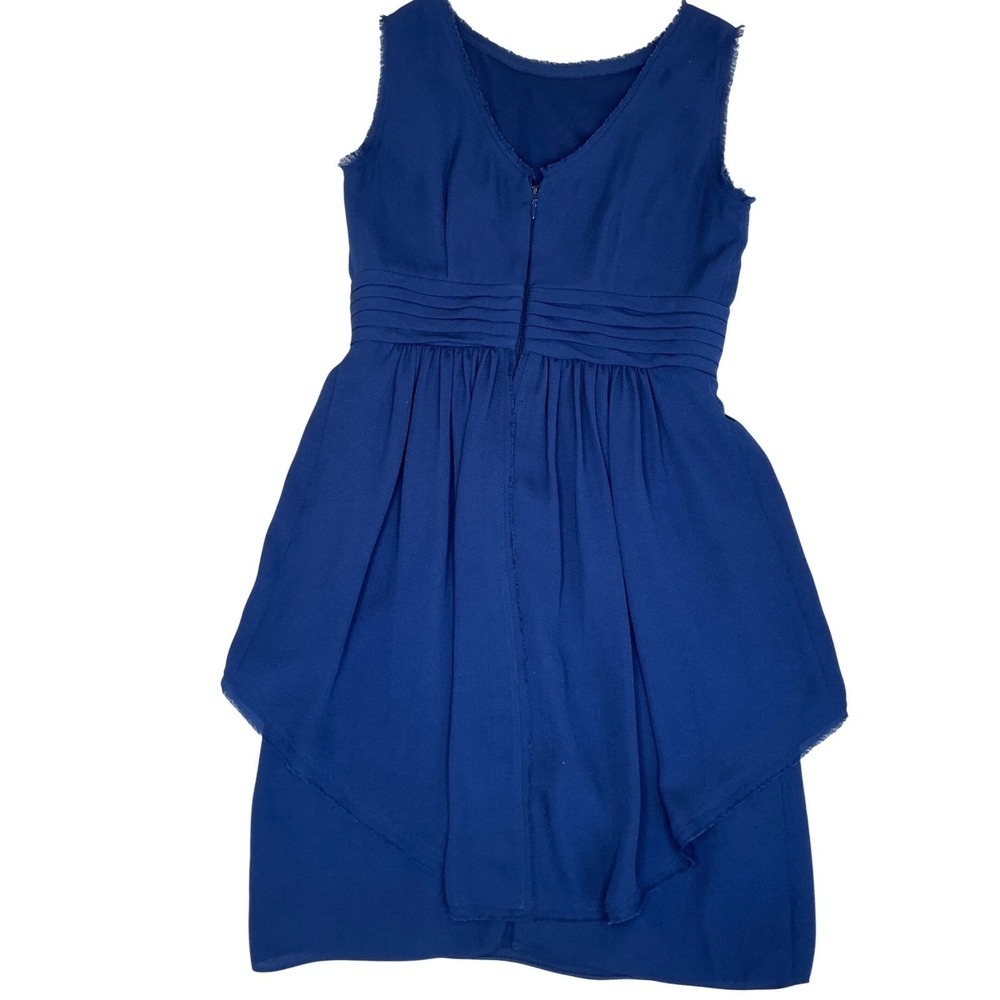 BCBGMAXAZRIA‎ Royal Blue Ruched Peplum Cocktail Dress Sleeveless Size 8 - Picture 4 of 5